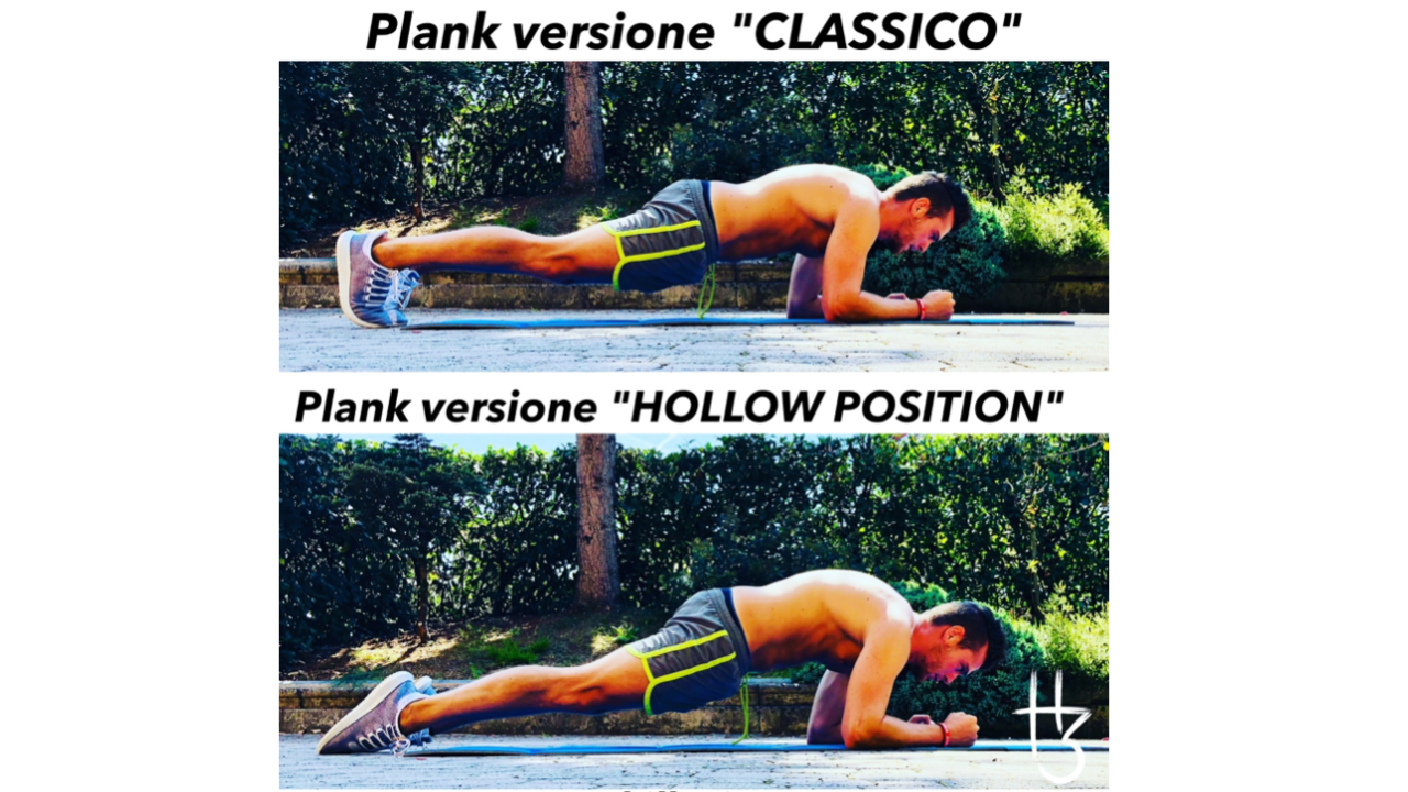 plank corretto in hollow calisthenics